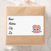 かわいいブタのclipart ラベル (インサイチュ)