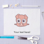 かわいいブタのclipart 薄葉紙 (クラフト)