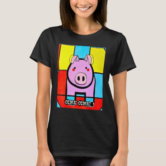 かわいいブタ豚オインキオイン43 Tシャツ (正面)