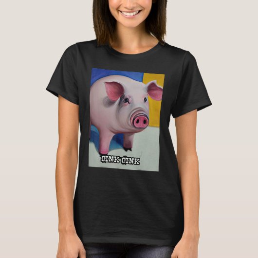 かわいいブタ豚オインキオイン45 Tシャツ (正面)