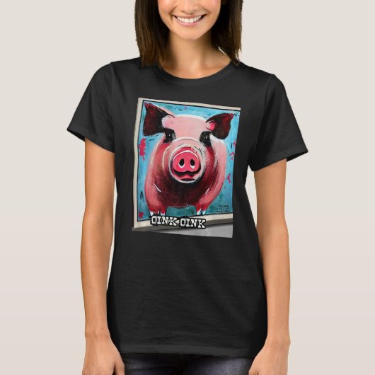 かわいいブタ豚オインキオイン57 Tシャツ (正面)