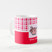 かわいいブタ コーヒーマグカップ (正面左)