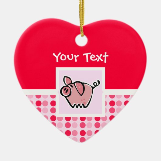 かわいいブタ セラミックオーナメント (正面)