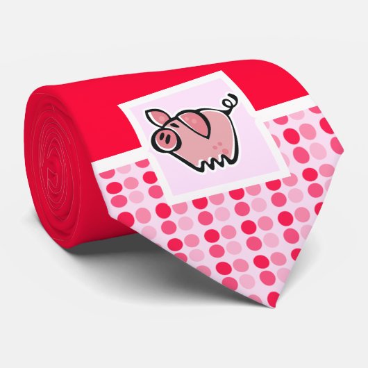 かわいいブタ ネクタイ (ロール)