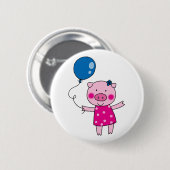 かわいいブタ 缶バッジ (正面&裏面)