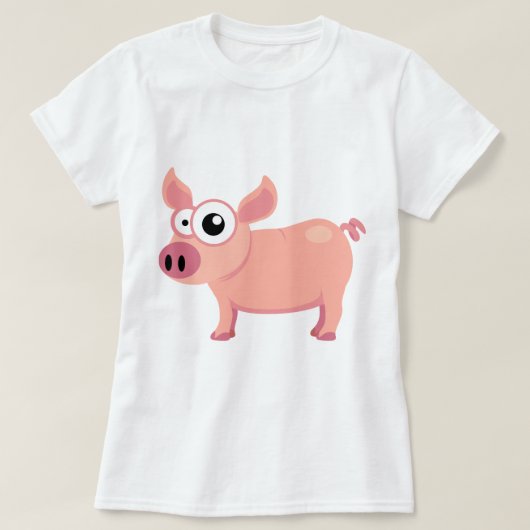 かわいいブタ Tシャツ (デザイン正面)