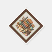 かわいいブッククラブパーティー スタンダードカクテルナプキン (角)