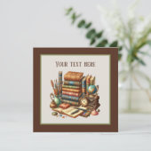 かわいいブッククラブパーティー 招待状 (スタンド正面)