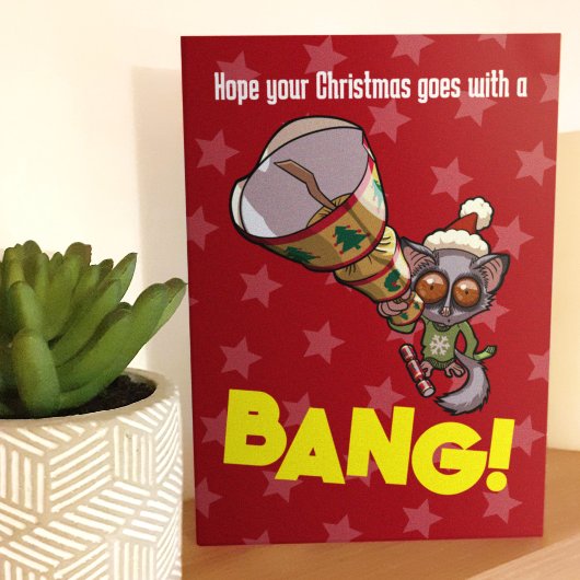 かわいいブッシュベビークリスマスボンボンボンボンボンバン!漫画 カード