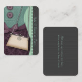 かわいいブティックのレトロの用品類およびハンドバッグ 名刺 (正面/裏面)