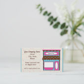 かわいいブティックストアフロントビジネスカード 名刺 (スタンド正面)