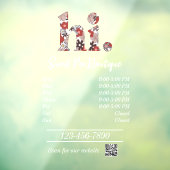 かわいいブティックビジネスオープン時間 ウィンドウサイン (シート3)