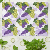 かわいいブドウのタイルのフルーツパターンキッチン キッチンタオル (折り畳み)