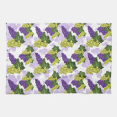 かわいいブドウのタイルのフルーツパターンキッチン キッチンタオル (横)