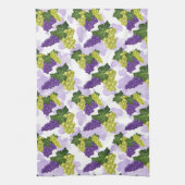 かわいいブドウのタイルのフルーツパターンキッチン キッチンタオル (縦)