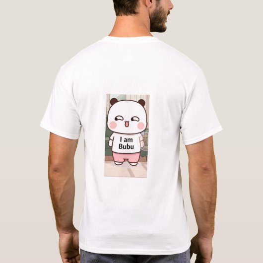 かわいいブブのアイコンTシャツ Tシャツ (裏面)