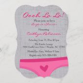 かわいいブラのブライダルまたはランジェリーのシャワーの招待状 招待状 (正面/裏面)