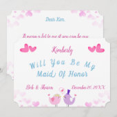 かわいいブライズメイドの招待状 招待状 (正面/裏面)