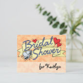 かわいいブライダルシャワーメロン 招待状 (スタンド正面)