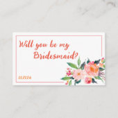 かわいいブライダルパーティ提案カード エンクロージャーカード (正面)