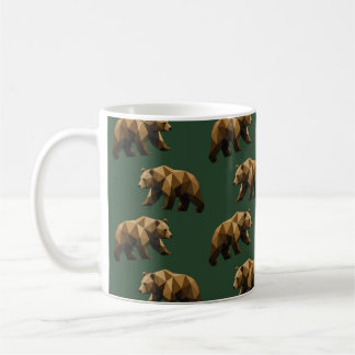 かわいいブラウンのクマのパターンのラッピングペーパー コーヒーマグカップ