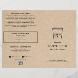 かわいいブラウンのコーヒーカップ コーヒーショップ メニュー