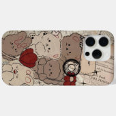 かわいいブラウンのテディベアiPhoneケース 🐻📱 – ソフトでスタイ Case-Mate iPhoneケース (裏面 (横))