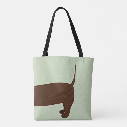 かわいいブラウンのDoxyの前部および背部デザイン トートバッグ (裏面)