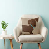 かわいいブラウンのDoxyの前部および背部 クッション (椅子)