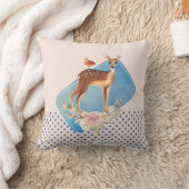 かわいいブラウンウォーターカラーディアエレガンス素朴ズ クッション (ブランケット)