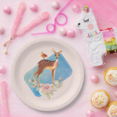 かわいいブラウンウォーターカラーディアエレガンス素朴ズ ペーパープレート (パーティー)