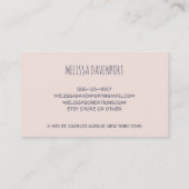 かわいいブラウンウォーターカラーディアエレガンス素朴ズ 名刺 (裏面)