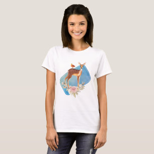 かわいいブラウンウォーターカラーディアエレガンス素朴ズ Tシャツ