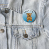 かわいいブラウンテディベアパパへボタン 缶バッジ (インサイチュ)