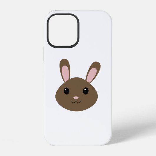 かわいいブラウンバニー iPhoneケース (裏面)