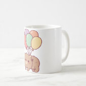 かわいいブラウンベアと風船 コーヒーマグカップ (正面右)
