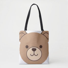 かわいいブラウンベアのカスタムぬいぐるみテディ トートバッグ