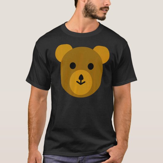 かわいいブラウンベアテディベア Tシャツ (正面)