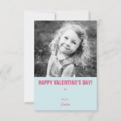 かわいいブラウンベア写真バレンタイン 招待状 (裏面)