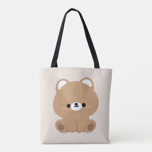 かわいいブラウンベア トートバッグ (裏面)