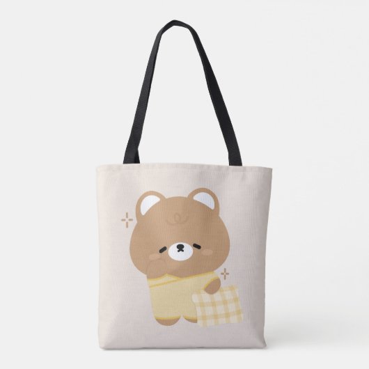 かわいいブラウンベア トートバッグ (裏面)