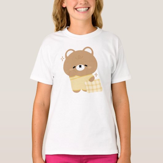 かわいいブラウンベア Tシャツ (正面)