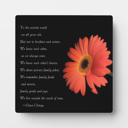 かわいいブラザー/シスター兄弟姉妹誕生日 フォトプラーク (正面)