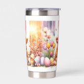 かわいいブラシストロークイースターハイランドカウズ20oz 保温保冷タンブラー (左面)