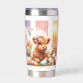 かわいいブラシストロークイースターハイランドカウズ20oz 保温保冷タンブラー (背面)