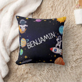 かわいいブラストオフテーマ任意の年齢名 クッション (ブランケット)