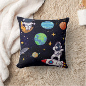 かわいいブラストオフテーマ任意の年齢 クッション (ブランケット)