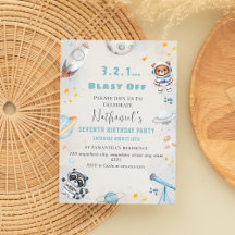 かわいいブラスト宇宙をテーマにした誕生日