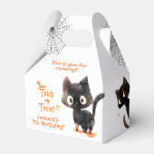 かわいいブラックトリックまたはハロウィーンの誕生日を治療 フェイバーボックス (正面サイド)