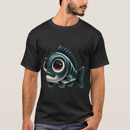 かわいいブラックバス Tシャツ (正面)